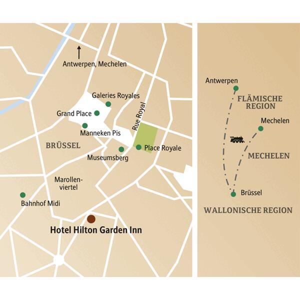 Freuen Sie sich auf Ihren Städteurlaub mit Studiosus CityLights! In kleiner Gruppe mit maximal 15 Gästen und qualifizierter Studiosus-Reiseleitung enrkunden Sie die spannendsten Seiten der belgischen Hauptstadt Brüssel und unternehmen per Bahn entspannte Tagesausflüge nach Antwerpen und Mechelen.