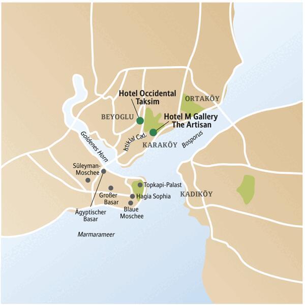 Genug Zeit, Istanbul gemeinsam mit anderen Singles und Alleinreisenden zu erleben: Sehen Sie die Highlights Topkapi-Palast, Hagia Sophia und Blaue Moschee!