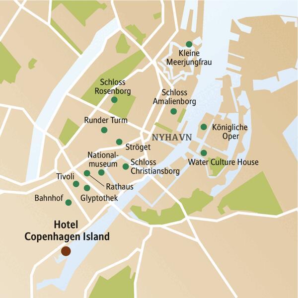 Auf unserer Städtereise nach Kopenhagen verbringen wir vier Nächte im zentral gelegenen Hotel Copenhagen Island.