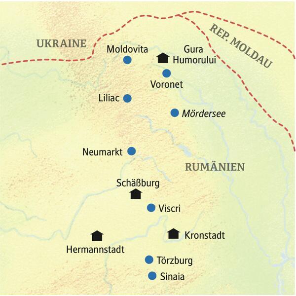 In zehn Tagen die schönsten Orte Siebenbürgens und die Moldauklöster kennenlernen und der rumänischen Seele näherkommen.