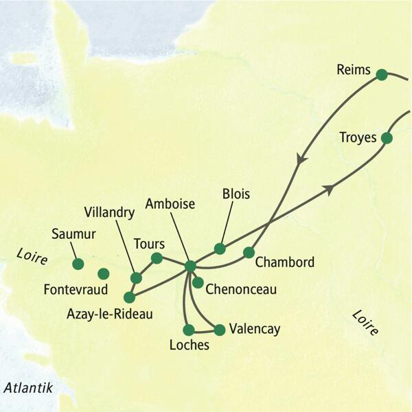 Ihr Studiosus-Reiseleiter entführt sie z.B. in Chambord, Blois und Chenonceau in die Zeit der französischen Könige. Und dank des zentralen Standorts in Amboise bleiben die Wege kurz, für maximalen Genuss!