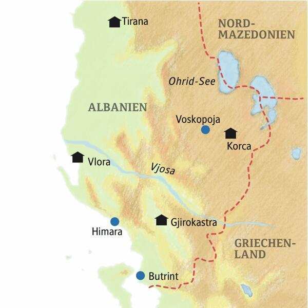 Vier ausgwählte Hotelstandorte und ein abwechslungsreiches Ausflugsprogramm erwarten Sie auf unserer smart&small-Rundreise nach Albanien!