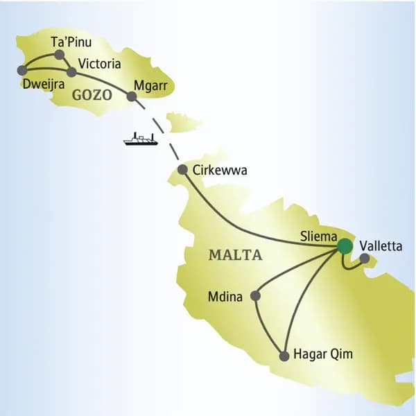 Diese me&more-Silvesterreise führt Sie nach Malta und Gozo am Mittelmeer.