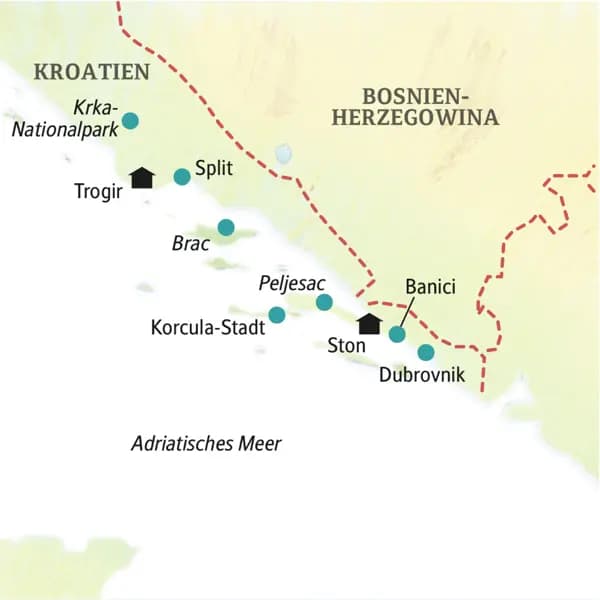 Stationen unserer smart&small-Reise nach Kroatien sind Trogir und Ston.