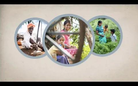 Drei verschiedene Situationen von unterschiedlichen Menschen werden dargestellt.