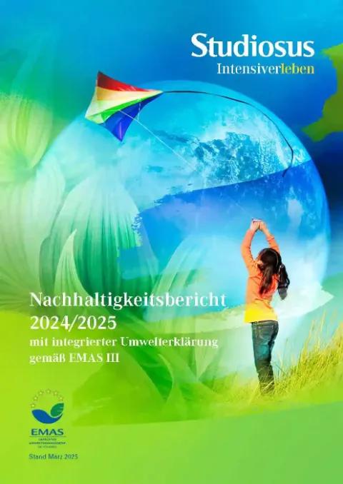 Abbildung der Titelseite des Nachhaltigkeitsberichts 2024/2025 der Studiosus Reisen München GmbH.