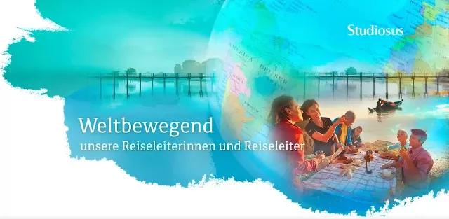 Eine Bildkollage von einer Reiseleiterin und Reisenden, die zusammen eine Mahlzeit vor einer malerischen Landschaft genießen.