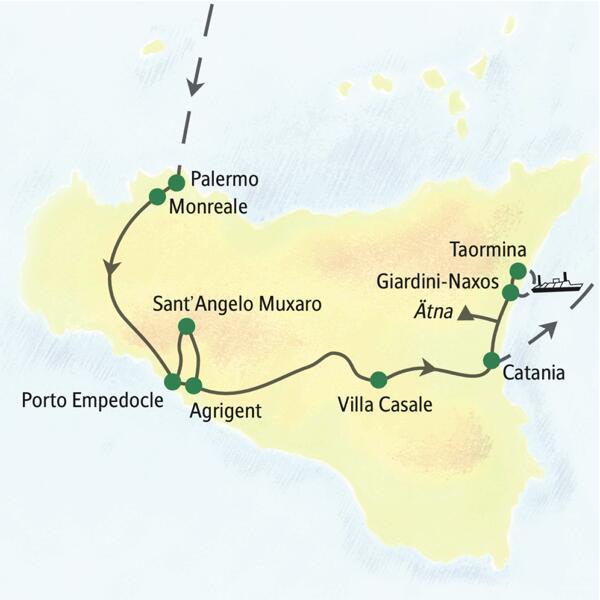 Auf der Familienreise nach Sizilien erleben Erwachsene und Kinder neben antiken Stätten den Vulkan Ätna, viel Natur, Sonne und Meer. Eine Bootsfahrt entlang der Küste mit Mittagessen an Board ist Bestandteil der Reise