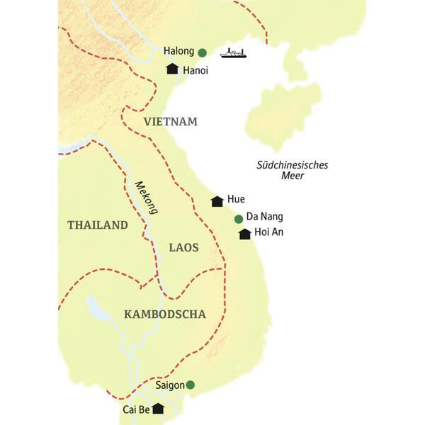 13 Tage Vietnam mit Studiosus-Reiseleiter und in kleiner Gruppe: Mekongdelta und Halongbucht, koloniale Altstädte und Blick hinter die Kulissen beim Wasserpuppentheater