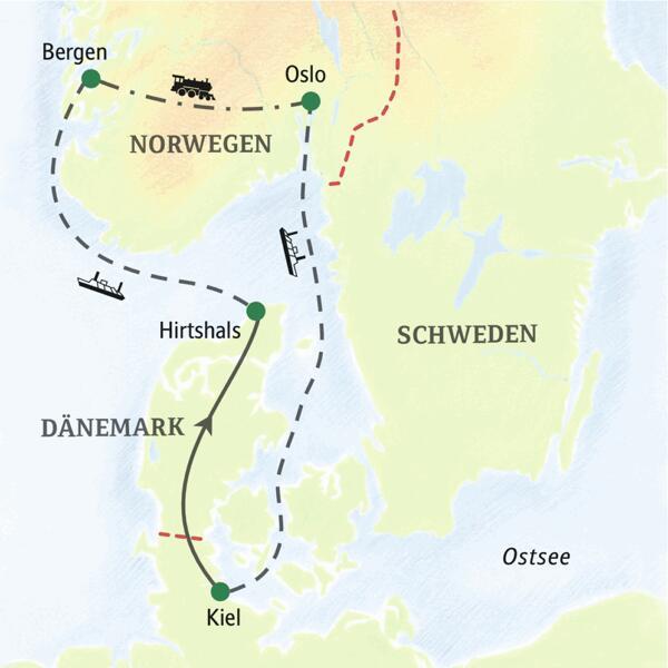 5 Tage Norwegen: Genießen Sie je ein musikalisches Highlight in Bergen und Oslo und entdecken Sie mit der Bergenbahn eine der schönsten Bahnstrecken Europas.