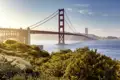 Blick auf die Golden Gate Bridge in der Nachmittagssonne