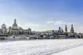 Genießen Sie den berühmte Canaletto-Blick im Winter auf Ihrer Gruppenreise nach Dresden.