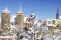 Genießen Sie die verschneite Stadtlandschaft von Bautzen auf Ihrer Weihnachtsreise.