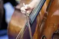Detailaufnahme eines Cellisten, der sein Instrument spielt, als Beispiel für eine kulturelle Leistung, die im Rahmen der Reise angeboten wird.