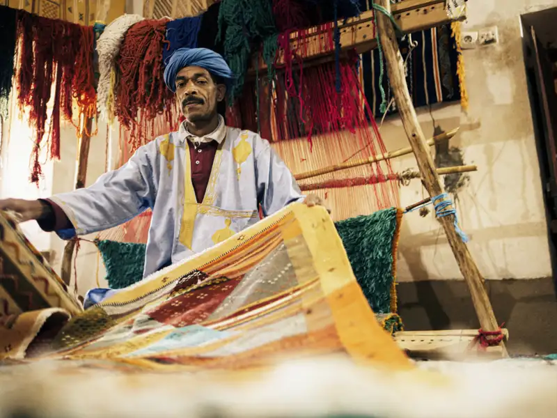 Handgeknüpfte Teppiche haben in Marokko eine lange Tradition.