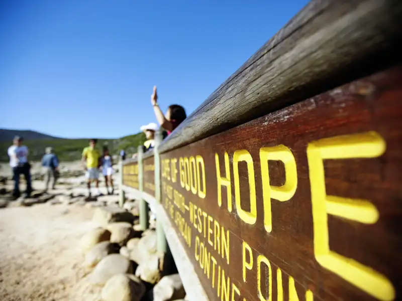 Eine Studiosus-Rundreise durch Südafrika von Nord bis Süd endet nicht, ohne dass wir dem Kap der Guten Hoffnung einen Besuch abstatten.