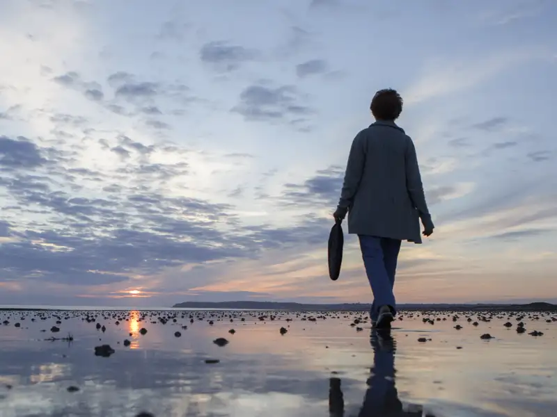 Erlebnis Wattenmeer auf französisch: Rund um den Mont St-Michel ändert sich je nach Tageszeit und Gezeitenstand die Lichtstimmung!