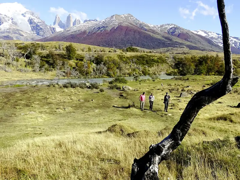 Schroffe Granitzinnen, eisbedeckte Gipfel, türkisgrüne Seen und Fjorde, die in allen Blautönen schimmern: Im Nationalpark Torres del Paine in Patagonien erwarten uns auf der 16-tägigen Studienreise durch Chile atemberaubende Fotomotive. Diese beeindruckende Landschaft zählt zu den größten Naturwundern Südamerikas und ist ein absolutes Highlight für Wanderer, Naturfreunde und Fotografen.