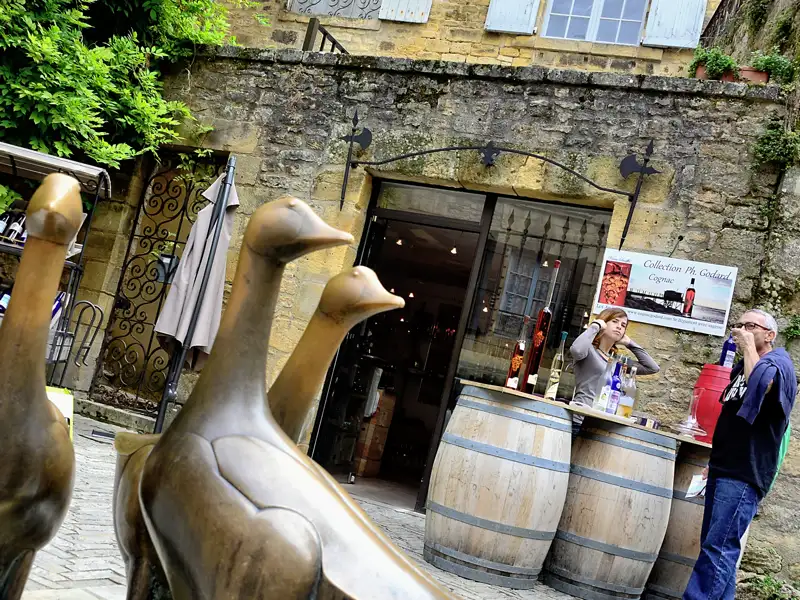 Kulinarische Schmankerl aus der Region kommen bei unserer zwölftägigen Studienreise Auvergne-Périgord - das grüne Herz Frankreichs nicht zu kurz. Mancherorts hat man dort den Gänsen ein Denkmal gesetzt.