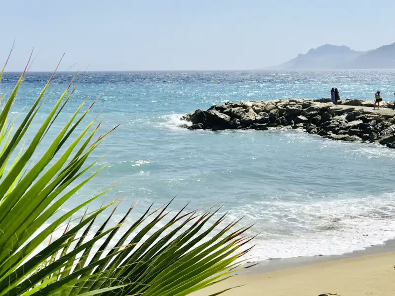 Auf unserer Studienreise an die Cote d'Azur bleibt auch immer wieder Zeit für einen Spaziergang entlang der traumhaften Strände.