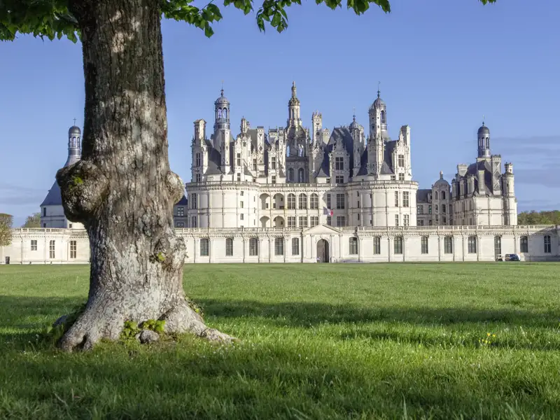 Wir starten unsere Schlössertour an der Loire mit dem Besuch von Chambord. Auf unserer Rundreise durchs Loiretal sehen wir noch zahlreiche andere Schlösser wie Blois oder Amboise.
