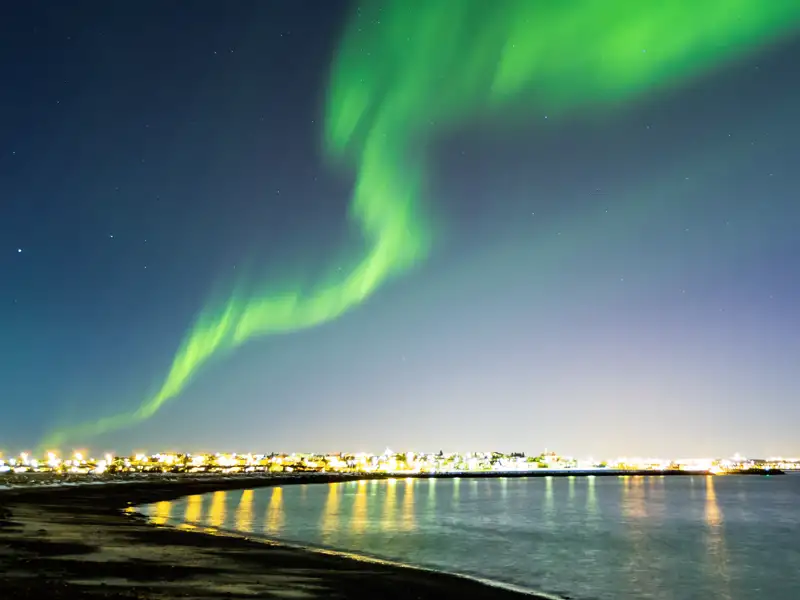 Mit ein bisschen Glück machen wir auf dieser Reise auch Polarlichter aus.
