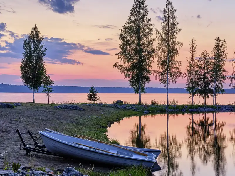 Die Stille der finnischen Seen wie hier nahe Tampere ist unbeschreiblich.
