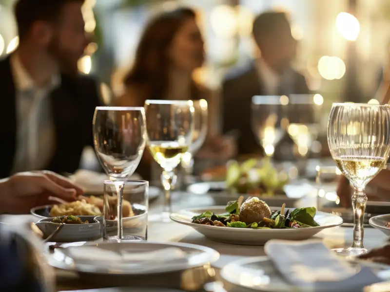 Auf Ihrer Gruppenreise können Sie ein festliches Abendessen zusammen mit Ihrer Reiseleitung zu sich nehmen.