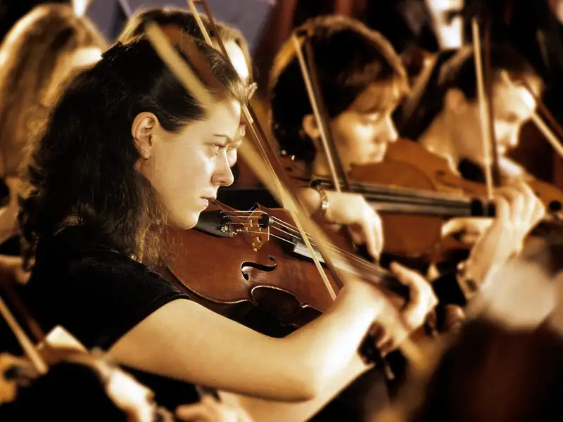Genießen Sie ein magischen Konzert auf Ihrer Reise in Venedig. Hören Sie den Violisten bei ihrem Auftritt zu.