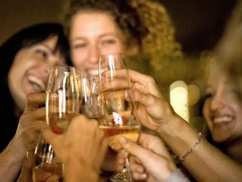 Mit einem Glas Prosecco begrüßen wir das neue Jahr in Bamberg.