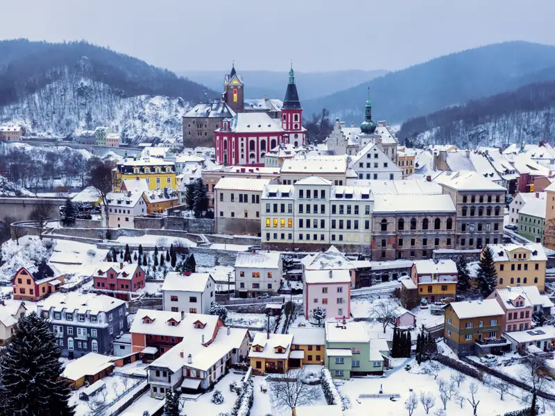 Zusammen besichtigen wir auf unserer Silvesterreise das Winter Wunderland Von Karlsbad in Böhmen
