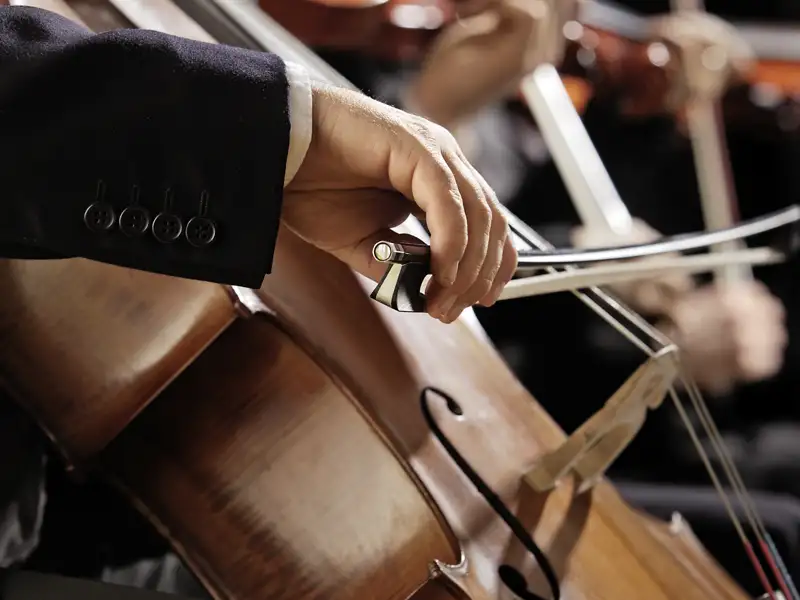Auf unserer Eventreise mit Studiosus besuchen wir ein klassisches Konzert. Ein Orchester tritt auf.