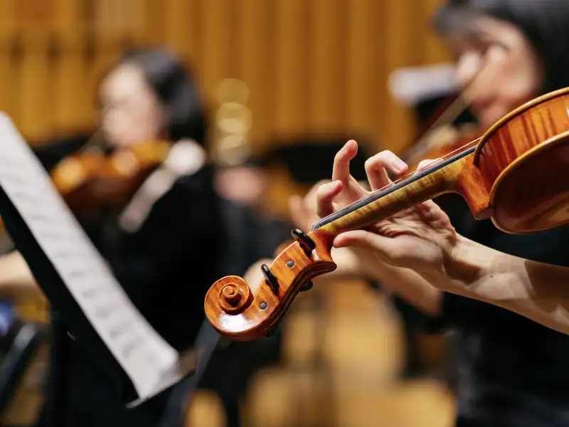 Lauschen Sie den Violinen auf Ihrer Eventreise mit Studiosus.
Ein Konzert ist einwunderbares Highlight Ihrer Gruppenreise.