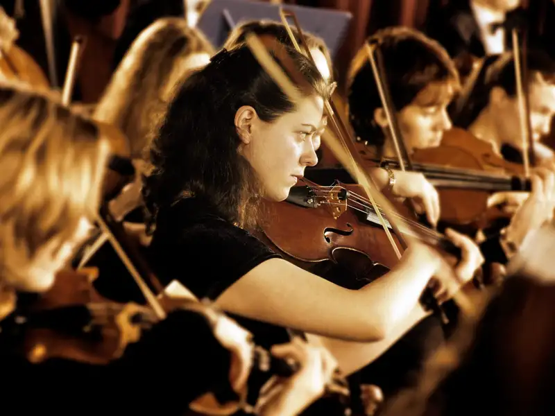 Genießen Sie ein magischen Konzert auf Ihrer Reise in Venedig. Hören Sie den Violisten bei ihrem Auftritt zu.