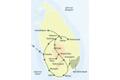 Die Reiseroute dieser von Colombo überKataragama und Habarana wieder zurück nach Colombo.