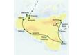 Unsere Reiseroute der Studienreise nach Sizilien führt von Palermo über Monreale, Selinunt, Agrigent, Syrakus, Taormina bis nach Catania.