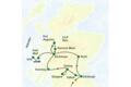 Unsere Reiseroute durch Schottland startet in Edinburgh und führt über Glasgow, Inveraray, Fort Augustus und Perth zurück zu unserem Ausgangspunkt. Wir besuchen auch die Inseln Mull und Iona.