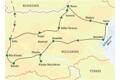 Die Karte zeigt den Verlauf unserer Studienreise durch Bulgarien von der Hauptstadt Sofia durch das Balkangebirge bis zum Schwarzen Meer über Trojan, Veliko Tarnovo, Ivanovo, Russe, Madara, Varna, Nessebar, Kasanlak, Plovdiv, Kloster Batschkovo, Bansko und das Rila-Kloster.