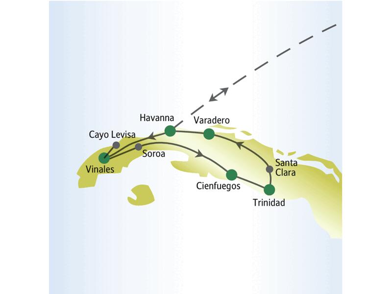 Diese me & more-Reise für Singles und Alleinreisende führt Sie von Havanna in den Westen Kubas mit Soroa und Vinales, nach Cienfuegos und Trinidad an der Südküste und über Santa Clara zum Strand von Varadero.