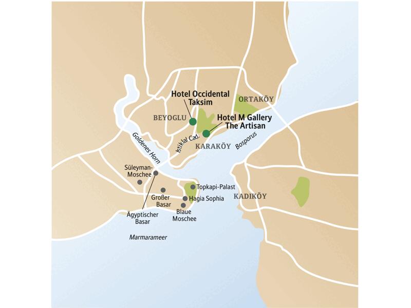 Genug Zeit, Istanbul gemeinsam mit anderen Singles und Alleinreisenden zu erleben: Sehen Sie die Highlights Topkapi-Palast, Hagia Sophia und Blaue Moschee!