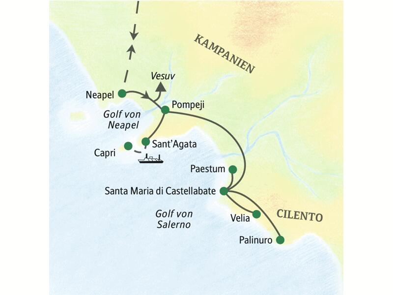 Auf der achttägigen Familien-Studienreise an den Golf von Neapel und ins Cilento  sehen Erwachsene und Kinder antike Stätten und erleben viel Kultur und Natur.