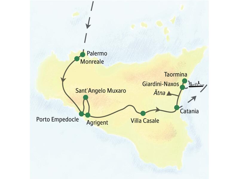 Auf der Familienreise nach Sizilien erleben Erwachsene und Kinder neben antiken Stätten den Vulkan Ätna, viel Natur, Sonne und Meer. Eine Bootsfahrt entlang der Küste mit Mittagessen an Board ist Bestandteil der Reise