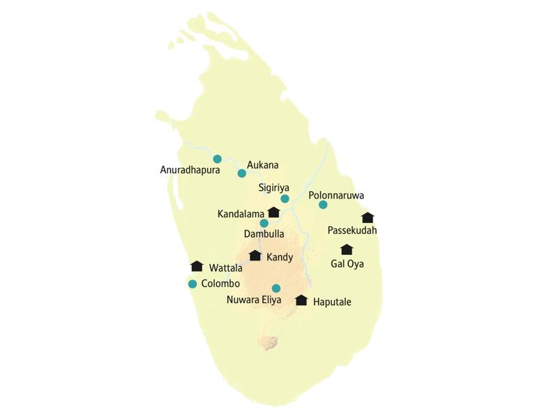 Auf der smart & small-Rundreise Sri Lanka - Teepause im Dschungelparadies machen wir unter anderem Station am Kandalama-Stausee, in Passekudah, am Gal-Oya-Nationalpark und in Kandy.