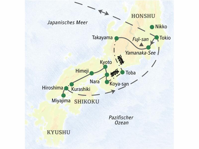 Diese umfassende Studienreise durch Japan führt in die Hauptstadt Tokio, in die Japanischen Alpen, nach Kyoto und nach Hiroshima.