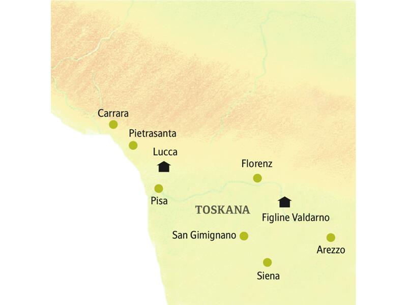 Auf dieser smart&small-Reise in die Toskana besuchen wir von den beiden Standorten Lucca und Figline Valdarno aus die schönsten Orte der Region.