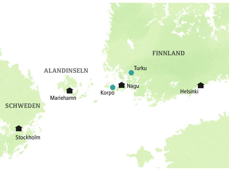 Eine neue Studienreise führt in kleiner Gruppe von Stockholm über die Alandinseln und das finnische Schärenmeer nach Helsinki.
