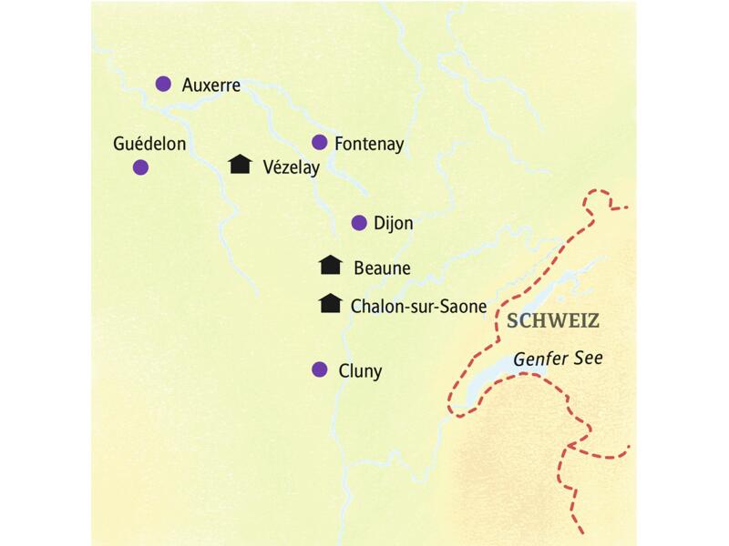 Entdecken Sie auf dieser smart&small-Rundreise von Studiosus das Burgund mit den Höhepunkten Dijon, Beaune, Fontenay und Cluny.