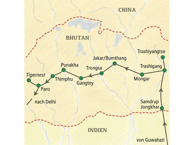 Bhutan von Ost nach West erleben - alle Reisetermine unserer klassischen Studienreise beinhalten einen Festbesuch.