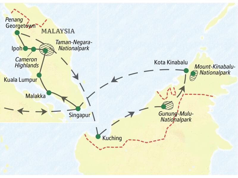 Erleben Sie auf dieser 19-tägigen Studienreise Malaysia wie eine Abenteuergeschichte voller Kontraste.