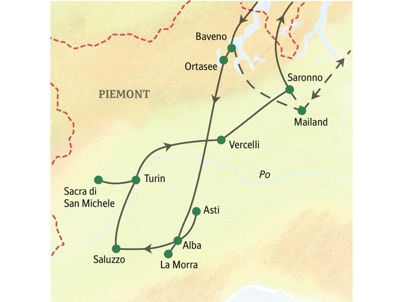 Erleben Sie auf dieser zehntägigen Studienreise die kulturellen Höhepunkte am Lago Maggiore, in Asti, Alba und in der Hauptstadt Turin.